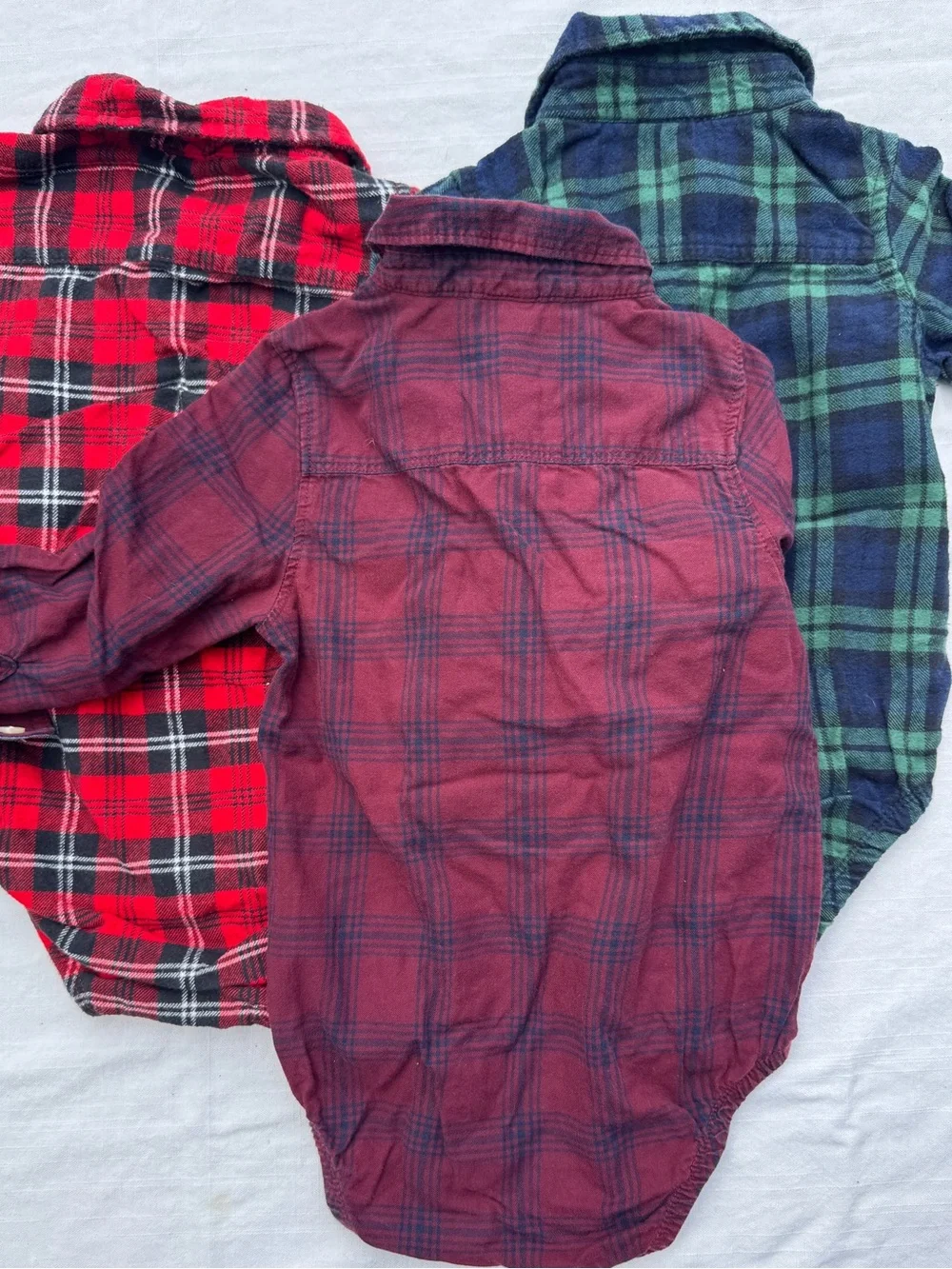 Carter’s Flannel Bodysuits Oshkosh B’Gosh Plaid 24M